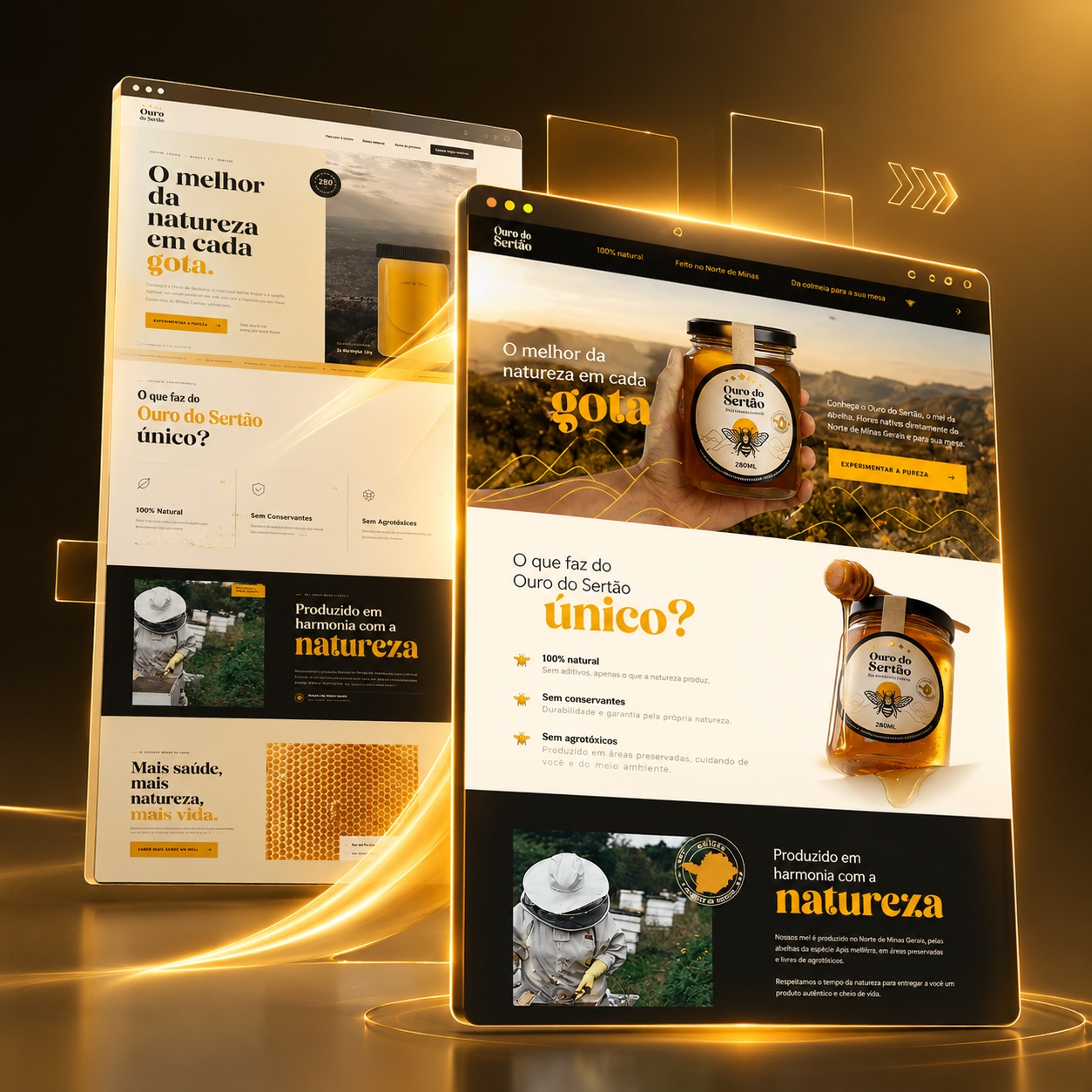 Case Ouro do Sertão: de wireframe com IA a UX Premium